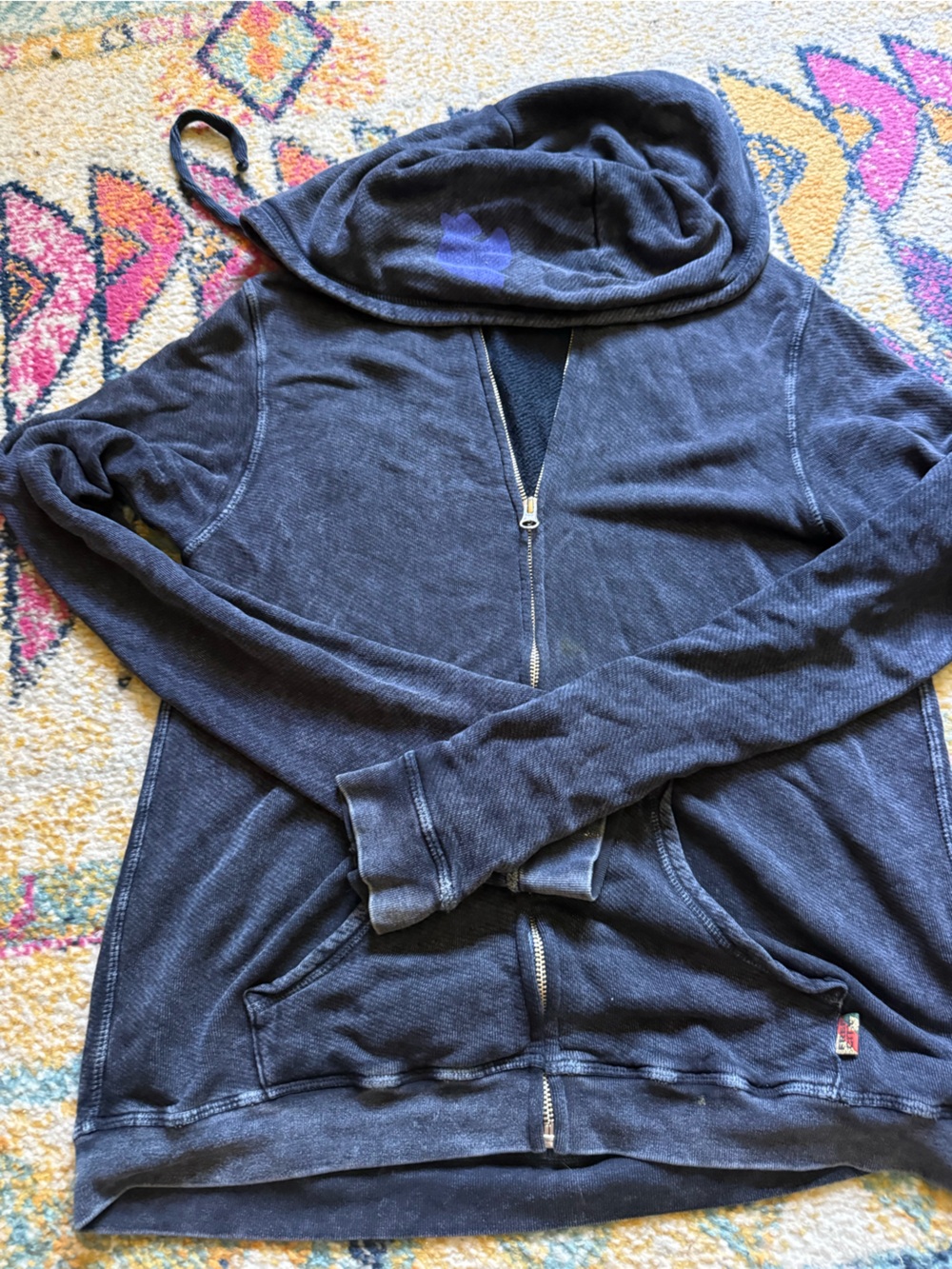 FREECITY vintage Navy Sunfade hoodie 2/M